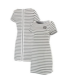 Tommy Bahama women's White Las Vegas Raiders Tri-Blend Jovanna Striped Dress