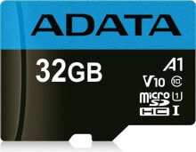 Карты памяти aDATA 32GB, microSDHC, Class 10 карта памяти Класс 10 UHS-I AUSDH32GUICL10A1-RA1