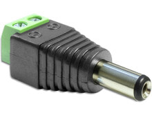 DeLOCK 65396 кабельный разъем/переходник DC 2.1 x 5.5 mm 2p Черный, Зеленый