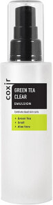 Exfolierende, feuchtigkeitsspendende und beruhigende Gesichtsemulsion mit grünem Tee, Aloe Vera und Schneckenschleim - Coxir Green Tea BHA Clear Emulsion