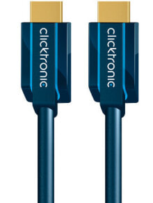 Кабель ClickTronic 5m High Speed HDMI HDMI HDMI Тип A (Стандарт) Синий 70305