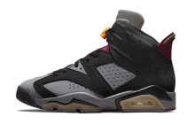 Jordan Air Jordan 6 Bordeaux 减震防滑 高帮 复古篮球鞋 GS 灰黑色 / Кроссовки Jordan Air Jordan 6 Bordeaux GS 384665-063