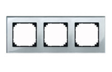 Умные розетки, выключатели и рамки Merten 489360 рамка для розетки/выключателя Серебристый