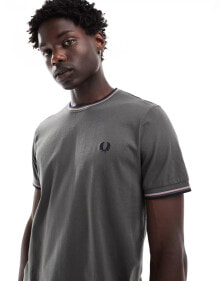 Купить мужские футболки и майки Fred Perry: Fred Perry twin tipped t-shirt in forest green