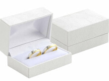 White leatherette box for wedding rings GZ-7/A1