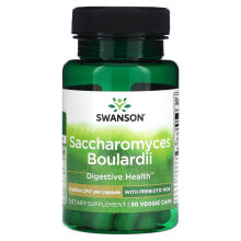 Swanson, Сахаромицеты Буларди с пребиотиком МОС, 5 млрд КОЕ, 30 растительных капсул