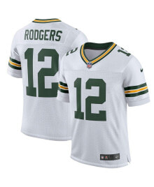 Nike men's Aaron Rodgers White Green Bay Packers Classic Elite Player Jersey