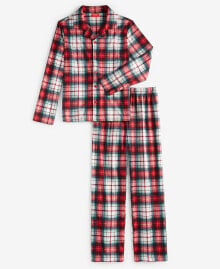 Family Pajamas Little & Big Kids 2-Pc. Cotton Winterton Plaid Pajamas Set, Created for Macy's купить онлайн