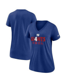 Nike women's Royal New York Giants Hometown Collection Tri-Blend V-Neck T-shirt