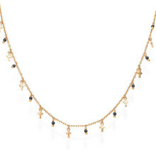 Женские колье Rose Gold Plated Crystal Cross Necklace Candy Charm CLMICRRN