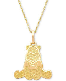 Купить ювелирные кулоны и подвески Disney: Disney children's Winnie the Pooh 15" Pendant Necklace in 14k Gold