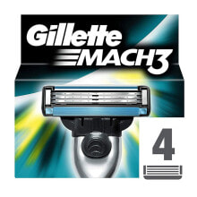 Мужские бритвы и лезвия Gillette Mach3 Razor Blade Refills  Сменные лезвия для мужской бритвы 4 шт.