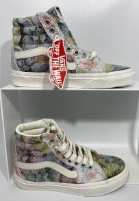 Купить женские кроссовки и кеды Vans: Vans Sk8-Hi Women’s 5 Tapestry Multi Snow White Hi Top Sneakers VN0A43C2PZ New