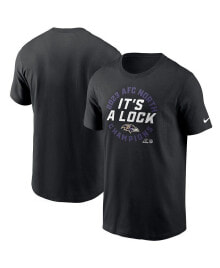 Nike men's Black Baltimore Ravens 2023 AFC North Division Champions Locker Room Trophy Collection T-shirt