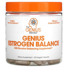 Витамины и БАДы для нормализации гормонального фона the Genius Brand, Genius Estrogen Balance, 30 растительных капсул