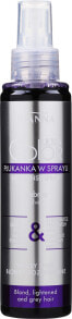 Silberne Tönungsspülung für graue, blonde und aufgehellte Haare - Joanna Ultra Color System Hair Spray Lotion