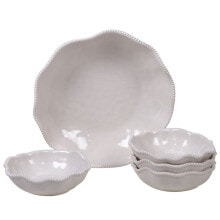 Certified International perlette Cream Melamine 5-Pc. Salad/Serving Set