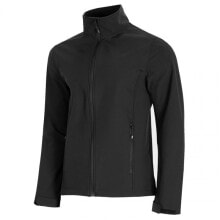 Мужские спортивные куртки Мужская спортивная куртка софтшелл черная без капюшона 4F M D4Z20-SFM302 20S