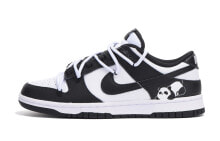 【定制球鞋】 Nike Dunk Low 解构 熊猫 高街 低帮 板鞋 GS 黑色 / Кроссовки Nike Dunk Low CW1590-100