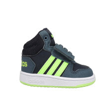 adidas Hoop Mid 2.0 High Top Toddler Boys Black, Green Sneakers Casual Shoes FW