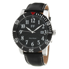 Мужские наручные часы с ремешком Мужские наручные часы с черным кожаным ремешком Folli Follie WT0T009SDK