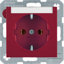 Smart sockets, switches and frames berker 47508902 - Type F - Red - 250 V - 16 A - 50/60 Hz