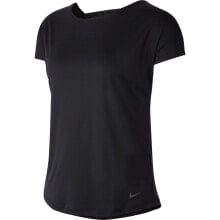 Мужские спортивные футболки Мужская спортивная футболка черная NIKE Pro Dri-Fit Elastika Essential Short Sleeve T-Shirt