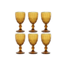 Set of cups Home ESPRIT Amber Crystal 325 ml (6 Units)