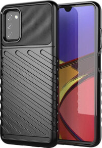 Hurtel Thunder Case elastyczne pancerne etui pokrowiec Samsung Galaxy A03s czarny