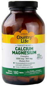 Кальций country Life Calcium-Magnesium Complex Кальциево-магниевый комплекс 180 таблеток