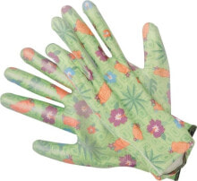 Средства защиты рук fLO Rubberized gardening gloves with flowers 10 &quot;green 74135