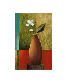 Trademark Global pablo Esteban Flower in Vase with Squares Canvas Art - 19.5