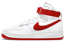 Nike Air Force 1 High Nai KE (2015） 高帮 板鞋 男女同款 白红 / Кроссовки Nike Air Force 743546-100