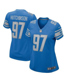 Nike women's Aidan Hutchinson Blue Detroit Lions Game Jersey