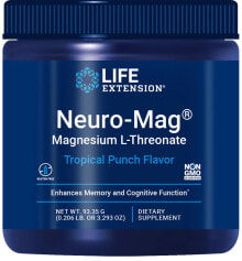 Магний Life Extension Neuro-Mag Magnesium L-Threonate Tropical Punch Добавка с L-резонатом магния для  улучшения когнитивных функций и памяти 30 порций