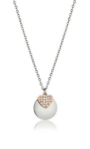 Ювелирные колье Romantic steel bicolor necklace with crystals VN1100SR