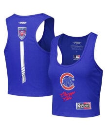 Купить женские блузки и кофточки Pro Standard: Women's Royal Chicago Cubs Fast Lane Fitted Tri-Blend Cropped Tank Top