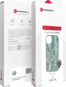 ForCell FORCELL F-PROTECT Mirage, Military Drop-Test futerał kompatybilny z MagSafe do IPHONE 16 PLUS green marble