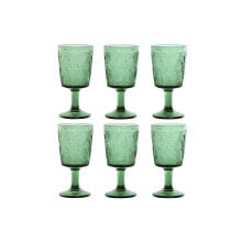 Set of cups Home ESPRIT Green Crystal 285 ml (6 Units)