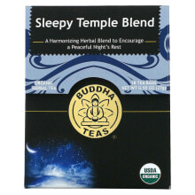 Buddha Teas, органический травяной чай, смесь для спокойного сна, 18 чайных пакетиков, 27 г (0,95 унции)