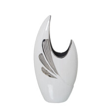 Vase Alexandra House Living White Silver Ceramic 10 x 18 x 36 cm