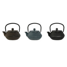 Teapot Home ESPRIT Blue Brown Black Stainless steel Iron 400 ml (3 Units)