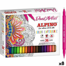 Set of Felt Tip Pens Alpino Dual Artist Multicolour (8 Units)