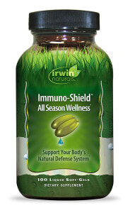 Витамины и БАДы для укрепления иммунитета Irwin Naturals Immuno-Shield Растительный комплекс для иммунной поддержки и бактериального/вирусного контроля 100 гелевых капсул
