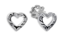 Ювелирные серьги minimalist silver heart earrings 431 001 00985 04