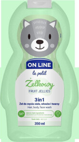 Средства для купания малышей On Line Le Petit Apple Fruit Jellies Детский гель для мытья лица, тела и волос  350 мл