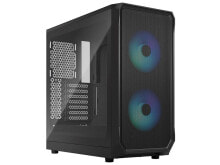 Купить компьютерные корпуса для игровых ПК Fractal Design: Fractal Design Focus 2 RGB Black ATX mATX Mini ITX Clear Tinted Tempered Glass M