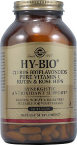 Антиоксиданты Solgar Hy-Bio Antioxidant Support Антиоксидантный комплекс с витамином С с натуральными цитрусовыми биофлавоноидами и рутином 250 таблеток