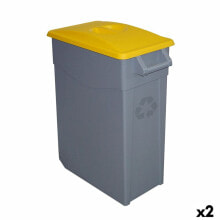 Recycling Waste Bin Denox 65 L Yellow (2 Units)