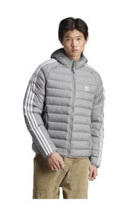 Gri Erkek Mont HZ0689-PAD HOODED PUFF